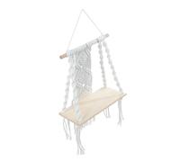 MUELODSIC Mensola Galleggiante Macramè Fatta Mano Scaffale Decorativo Boho Per Piante Soluzione Versatile Per Decorare Casa Camera Da Letto o Ufficio