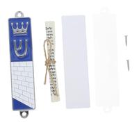 MUELODSIC Mezuzah Decorativa Sacro e Testo Ebraico Simboli Spirituali per Stipite Porta Realizzata in Lega di Zinco per Casa Ebraica