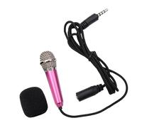 MUELODSIC Mini Microfono Portatile Senza Fili Per Karaoke Compatibile Con Smartphone e Pc e Maneggevole Prodotto Song Colore Rosa Con Cavo Auricolari Casual