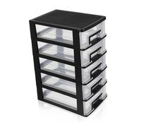 MUELODSIC Mobiletto Portaoggetti in Plastica Cassetto Organizer Per Oggetti Vari Design Semplice e Elegante Altezza Adatto Per Ufficio e Studio