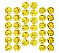 MUELODSIC Monete Pirata Giocattolo Leggere e Facili da Decorare 48 Pezzi in Plastica Oro Perfette per Caccia al Bottino e Feste a Tema Pirati