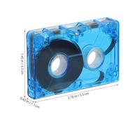 MUELODSIC Nastro Audio Cassette Vuote 40-60 Minuti Trasparente Blu per Registratore Mini, Compatibile Tutti i Registratori a Cassette, per Interviste, Messaggi Vocali e Progetti Musicali