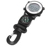 MUELODSIC Orologio elettronico di montaggio moderno piccolo clip orologio digitale polso arrampicata orologio con clip digitale orologio da tasca digitale per uomo Nylon Black
