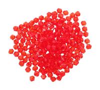 MUELODSIC Perline Biconiche Rosse 4 MM Trasparenti in Plastica 720 Pezzi per Creazione Gioielli Fai da Te Distanziatori di Strass per Braccialetti Collane e Orecchini Artigianali