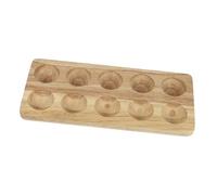 MUELODSIC Portauova in Legno Resistente Doppia Serie da 10 Scomparti, Contenitore Protettivo per Uova da Cucina, Base Organizzatrice Sicura per Conservazione Domestica e Supermercati