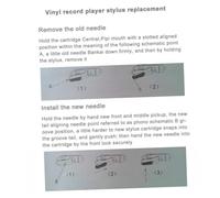 MUELODSIC Puntina Per Giradischi Stilo a Forma Conica e Punta in Diamante, Accessorio Di Ricambio Per Lettore Vinile, Installazione Senza Attrezzi, Qualità Del Suono Migliorata Per Fonografi Vintage