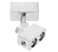 MUELODSIC Riduttore per Cavi Amplificatori Auto in Lega di Alluminio Connettori di Ingresso Audio Doppio Foro Set da 2 Pezzi per Sistemi Audio ad Alta Potenza Compatibile Impianti