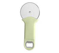 MUELODSIC Rotella Taglia Pizza in Acciaio Resistente Apribottiglie Manico Ergonomico Verde Tagliapasta Multifunzione per Cucina e Regalo per Amanti della Pizza