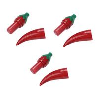 MUELODSIC Scatola Porta Aghi in Plastica Resistente a Forma di Peperoncino Set da 3 Bottiglie Porta Aghi Sicure per Cucito e Fai da Te Organizer Compatto e Piccoli Accessori