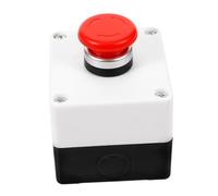 MUELODSIC Scatola Pulsante Momentaneo Interruttore di Emergenza Rosso Antiscatto per Industria Controllo Sicuro in Laboratori e Impianti Materiale Resistente per Uso Prolungato