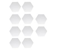 MUELODSIC Set 10 Pezzi Bacheche Esagonali in Feltro Bianco Autoadesive per Decorazione Casa, Supporto per Chiavi e Appunti, Stile Moderno Artistico