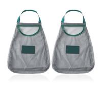 MUELODSIC Set 2 Sacchetti a Rete per Verdure e Frutta da Appendere, Borsa a Rete Sospesa per Aglio e Cipolle, Organizer Cucina Salvaspazio con Buona Ventilazione per Conservazione