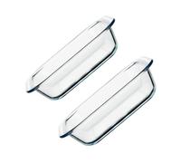 MUELODSIC Set 2 Teglie da Forno in Vetro Quadrate 09L e 11L Teglia per Pizza e Riso Utensili da Cucina Resistenti e Facili da Pulire per Uso Quotidiano