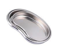 MUELODSIC Set 3 Pezzi Vassoi in Acciaio Inossidabile Forma Reni, Vassoi per Strumenti Medici e Clinici Bordi Rialzati, Uso Professionale per Laboratorio Odontoiatrico e Procedure Mediche