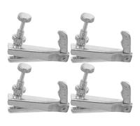 MUELODSIC Set di 4 Pezzi Micro Accordatori per Violino in Lega di Zinco Argento, per Violini 3/4-4/4, Prestazioni Professionali e Regolazione Precisa delle Corde