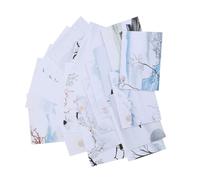 MUELODSIC Set di Carta da Lettere e Buste di Cancelleria, 10 Set, Carta, Esprimere Emozioni, per Scrivere una, Motivi e Colori Molto Belli