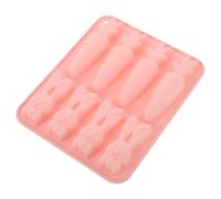 MUELODSIC Stampo in Silicone Pasquale 8 Forme Coniglio e Carota, Resistente al Calore, per Cioccolato, Biscotti e Dolci Fai da Te, Adatto a Preparazioni Festive e Uso Famiglia