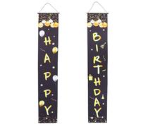 MUELODSIC Striscione da Appendere per Compleanno Decorativo Bandiera per Porta D’Ingresso Riutilizzabile Decorazione Creativa per Feste e Veranda