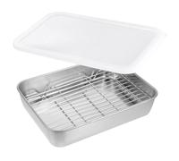 MUELODSIC Teglia da Forno in Acciaio Inossidabile Resistente e Facile da Pulire per Cottura Uniforme e Raffreddamento di Dolci Carni e Pane