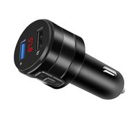 MUELODSIC Trasmettitore Radio per Auto 5.0 Wireless con Lettore Mp3, Doppia Ricarica USB e Vivavoce, Adattatore Autoradio Wireless con Supporto Schede Memoria, Compatibile 12-24v per Auto