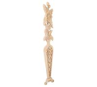 MUELODSIC Wood Carved Vase Applique Vertical Onlay Hollow Carved Oriental Style for Wall And Furniture Decoration Vintage Cabinet And Wardrobe Wood Appliques Easy DIY Installation