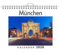 München: (Wandkalender 2026, Kalender DIN A4 quer, Monatskalender im Querformat mit Kalendarium, das perfekte Geschenk)