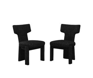 muenfly Set di 2 poltrone imbottite, senza braccioli con rivestimento in ciniglia, nucleo a molle e schienale galleggiante, per soggiorno, sala da pranzo, struttura in legno massello in legno di gomma