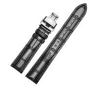 MUENShop XXL Cinturino Esteso in Vera Velle a Sgancio Rapido 18mm-22mm con Chiusura Pieghevole con Fibbia a Farfalla