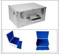 Münzkoffer-Gigant-leer-SAFE-272-4-&-Münztableaus-blau-rot-dunkelrot-schwarz