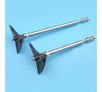 MUEOSI 1 paio 70mm a due pale semi-immersione elica pagaia 5mm assemblaggio albero for barche modello di nave, for accessori RC rimorchiatore esca Albero di trasmissione per imbarcazioni(6mm 30x24cm)