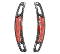 MUEOSI 1 paio di estensioni del cambio al volante dell'auto, for Porsche, for PANAMERA, for MACAN, for CAYENNE, for Carrera, 991 Leve del cambio al volante per auto(BLACK Carbon Fiber Black)