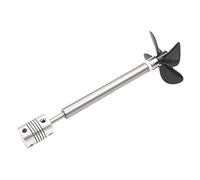 MUEOSI 1Set Kit asse motore diametro 4/5/6/6,35/8mm con accoppiamento flessibile for elica a 4 pale da 60mm, for peschereccio RC Albero di trasmissione per imbarcazioni(25x19cm 4mm shaft)