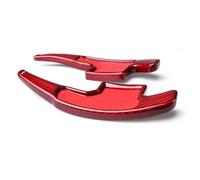 MUEOSI 2 pezzi, for Ford, for Mustang, 2015 2016 2017 Volante for auto Paddle Shift Extension Shifer Rosso Vera fibra di carbonio Leve del cambio al volante per auto