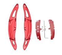 MUEOSI 2 pezzi Paddle Shift, for Porsche, 911, for Spyder 918, for Cayman 718, for PANAMERA, for MACAN, for CAYENNE, adesivi for cambio al volante dell'auto Leve del cambio al volante per auto(Rot)