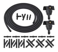 MUEOSI 2 pz/set ugello di spruzzo d'acqua for tergicristallo anteriore for parabrezza anteriore, for NISSAN, TIIDA SYLPHY, for X-TRAIL, Venucia D50 R50 tubo flessibile for tubi Ugello lavavetri(With R