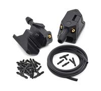 MUEOSI 2x universale montato su braccio da 8/9 mm ugelli a getto d'acqua for tergicristallo for parabrezza for auto regolati a 4 vie con tubo della pompa Ugello lavavetri(22pcs Connectors)