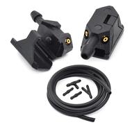 MUEOSI 2x universale montato su braccio da 8/9 mm ugelli a getto d'acqua for tergicristallo for parabrezza for auto regolati a 4 vie con tubo della pompa Ugello lavavetri(4pcs Connectors)