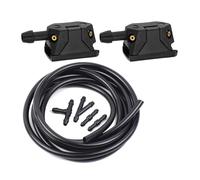 MUEOSI 7 Pz/set Auto Parabrezza Anteriore Braccio Tergicristallo Rondella Ugelli Getti 4 Vie Valvola di Ritegno Regolabile Tubo Tubo 2 m T Pezzo Giunto Dritto Ugello lavavetri