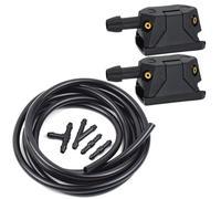 MUEOSI Auto universale a 4 vie regolata montata su ugelli for getti d'acqua spray for tergicristallo con braccio da 8/9 mm con tubo della pompa Ugello lavavetri(Nozzle and Hose)
