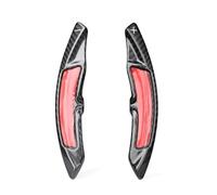 MUEOSI Estensione aggiuntiva for cambio al volante in fibra di carbonio for Porsche, for PANAMERA, for MACAN, for CAYENNE, 718 918 911 Nero/Rosso Leve del cambio al volante per auto(Schwarz)