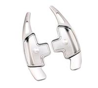 MUEOSI, for Mercedes-Benz, for ABCE Classe GLE W176 W205 W246 C117 W218 Estensione del cambio al volante for auto in alluminio 2 pezzi Leve del cambio al volante per auto(BLACK Silver)