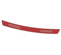 MUEOSI For VW, Golf, POLO, Passat, Touran, Jetta, protezione paraurti posteriore for bagagliaio auto, adesivo in fibra di carbonio Protezione paraurti posteriore in gomma(Rot)