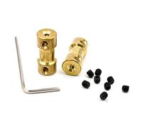 MUEOSI Giunto in rame Connettore albero motore Giunto albero motore da 2/2,3/3/4mm a 2/3/3,17/4/5mm con vite, for robot for auto barca RC Albero di trasmissione per imbarcazioni(3.17 to 5mm)