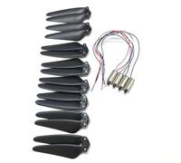 MUEOSI Ingranaggi Motore, Pale eliche, Bracci, Puntelli, Ali, Cuscinetti, for VISUO, XS818 Rc Quadcopter Drone Kit di Pezzi di Ricambio Sostituzione del Motore del Braccio(Dark Grey)