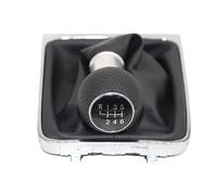 MUEOSI Pomello del cambio a 6 marce, rivestimento antipolvere, per VW, Passat, B6 CC 05 - 2011, pomello per leva del cambio rosso (tipo 7)