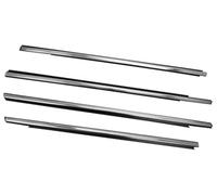 MUEOSI Protezione for bordi portiera auto, for Citroen, for Elysee 2014 2015 2016 4 pezzi Guarnizione for finestrini auto Striscia sigillata per vetri portiera auto(BLACK Chrome)