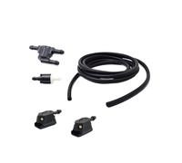 MUEOSI Tubo flessibile for tubo a getto for tergicristallo da 2 m con connettore TY Rondella con valvola di ritegno Ugello a getto Spruzzatore a T Kit anteriore Ugello lavavetri
