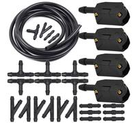 MUEOSI Ugelli for getti d'acqua for tergicristalli a 4 vie for auto, for VOLVO, camion FL FE FM FH FH16 FMX VHD VNL VNM VNR VNX VM Ugello lavavetri(4Pcs With Regulator)