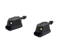 MUEOSI Ugelli for getti d'acqua spray for tergicristalli for auto universali da 2 pezzi montati su braccio da 8 mm 9 mm regolato a 4 vie Coppia di aggiornamento! Ugello lavavetri
