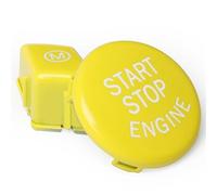 MUEOSI Volante for auto Giallo M Pulsante interruttore Copertura Trim Pulsante Start Stop, for BMW, Serie 3 E90 E91 E92 E93 M3 Interruttore del pulsante di arresto dell'avvio del motore dell'auto